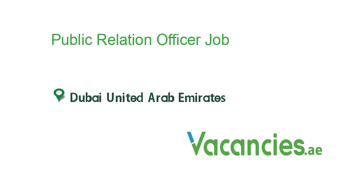 public-relation-officer-job-in-in-dubai-united-arab-emirates-ref-113825